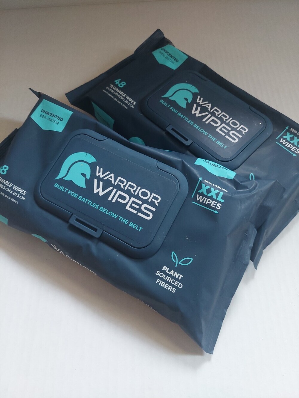 Lot Of 2 Warrior Wipes XXL Packs 48x2 Flushable